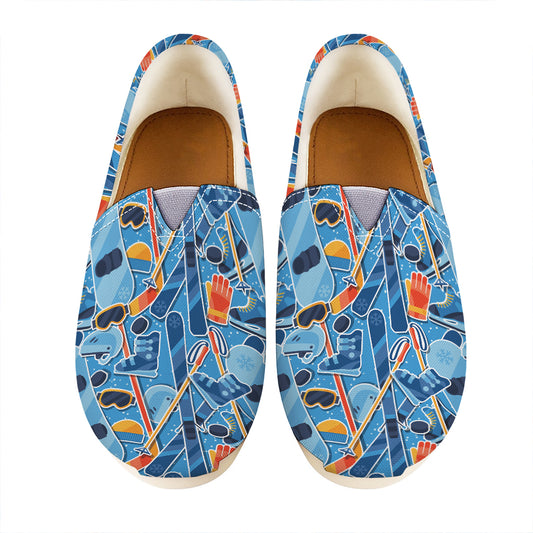 Skiing Equipment Pattern Print Casual Shoes