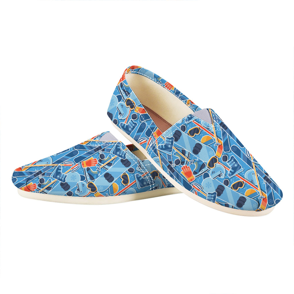 Skiing Equipment Pattern Print Casual Shoes