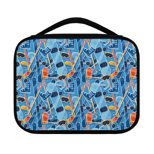 Skiing Equipment Pattern Print Classic Bible Case