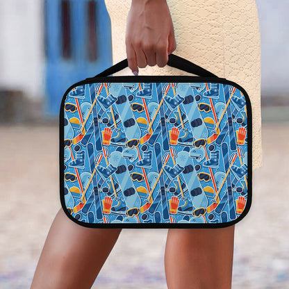 Skiing Equipment Pattern Print Classic Bible Case