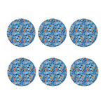 Skiing Equipment Pattern Print Coaster Set