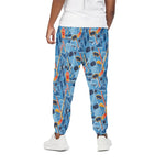 Skiing Equipment Pattern Print Cotton Pants