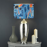 Skiing Equipment Pattern Print Drum Lamp Shade