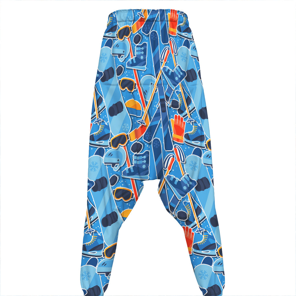 Skiing Equipment Pattern Print Hammer Pants