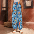 Skiing Equipment Pattern Print Harem Pants