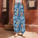 Skiing Equipment Pattern Print Harem Pants