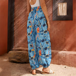 Skiing Equipment Pattern Print Harem Pants