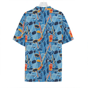Skiing Equipment Pattern Print Hawaiian Shirt
