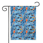 Skiing Equipment Pattern Print House Flag