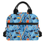 Skiing Equipment Pattern Print Insulated Lunch Bag