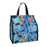 Skiing Equipment Pattern Print Insulated Lunch Tote