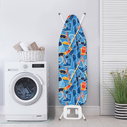 Skiing Equipment Pattern Print Ironing Board Cover