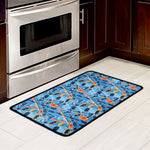 Skiing Equipment Pattern Print Kitchen Mat