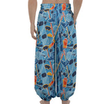Skiing Equipment Pattern Print Lantern Pants