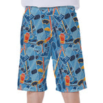Skiing Equipment Pattern Print Men's Beach Shorts