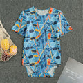 Skiing Equipment Pattern Print Men's Bodysuit