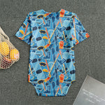 Skiing Equipment Pattern Print Men's Bodysuit