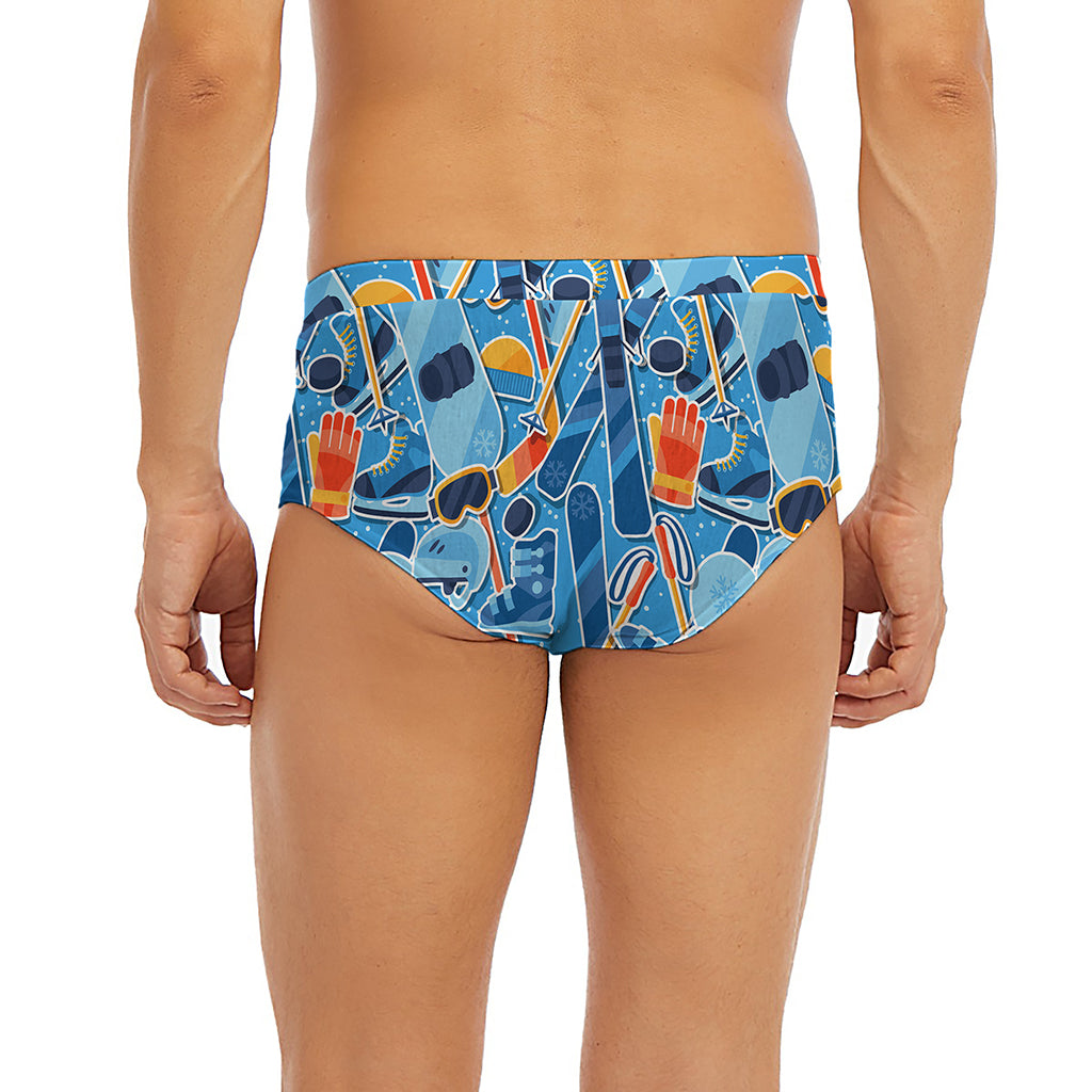 Skiing Equipment Pattern Print Men's Briefs