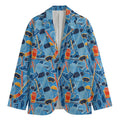 Skiing Equipment Pattern Print Men's Cotton Blazer
