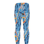 Skiing Equipment Pattern Print Men's leggings