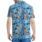 Skiing Equipment Pattern Print Men's Polo Shirt