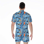 Skiing Equipment Pattern Print Men's Rompers