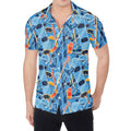 Skiing Equipment Pattern Print Men's Shirt