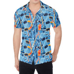 Skiing Equipment Pattern Print Men's Shirt