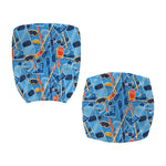 Skiing Equipment Pattern Print Office Chair Cover