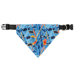 Skiing Equipment Pattern Print Over The Collar Dog Bandana