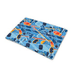 Skiing Equipment Pattern Print Pet Cooling Mat Cover