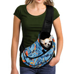 Skiing Equipment Pattern Print Pet Sling Carrier