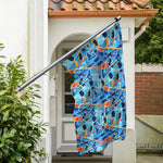 Skiing Equipment Pattern Print Polyester Flag