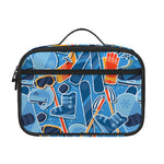 Skiing Equipment Pattern Print Portable Lunch Bag