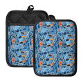 Skiing Equipment Pattern Print Pot Holders With Pocket