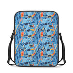 Skiing Equipment Pattern Print Rectangular Crossbody Bag