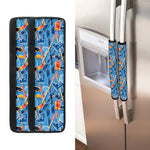 Skiing Equipment Pattern Print Refrigerator Handle Covers