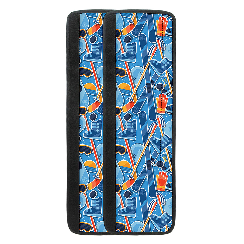 Skiing Equipment Pattern Print Refrigerator Handle Covers