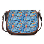Skiing Equipment Pattern Print Saddle Bag