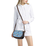 Skiing Equipment Pattern Print Saddle Bag