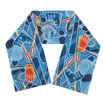 Skiing Equipment Pattern Print Scarf