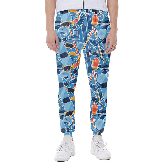 Skiing Equipment Pattern Print Scuba Joggers