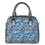 Skiing Equipment Pattern Print Shoulder Handbag