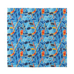 Skiing Equipment Pattern Print Silk Bandana