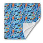 Skiing Equipment Pattern Print Silk Bandana