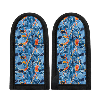 Skiing Equipment Pattern Print Skillet Handle Cover