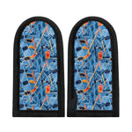 Skiing Equipment Pattern Print Skillet Handle Cover