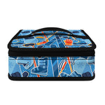Skiing Equipment Pattern Print Small Lunch Bag