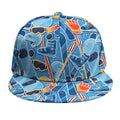 Skiing Equipment Pattern Print Snapback Cap