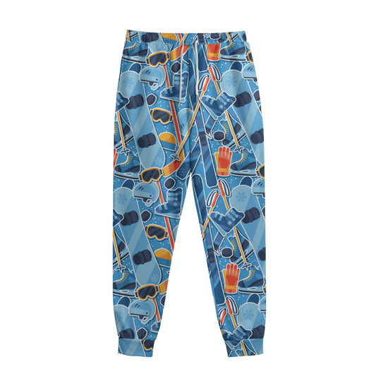 Skiing Equipment Pattern Print Sweatpants